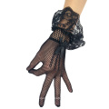 Grace Karin Sexy Bow-Knot Décoré Robe de mariage nuptiale Gants noirs en dentelle CL010606-1